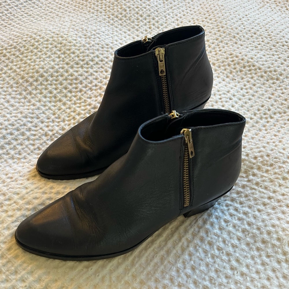 J. Crew Remi Double Zip Leather Ankle Boots